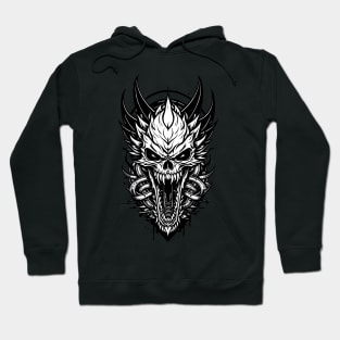 Black and White Skull Monster Hoodie